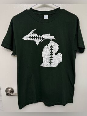 EUC Michigan Football Green Shirt | NCAA College Graphic Tee